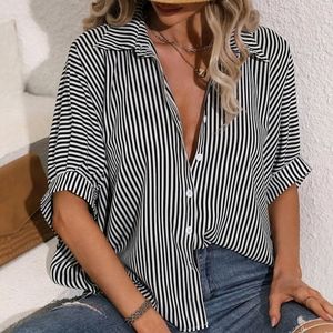 Shein Lune XL Striped Batwing Sleeve Shirt